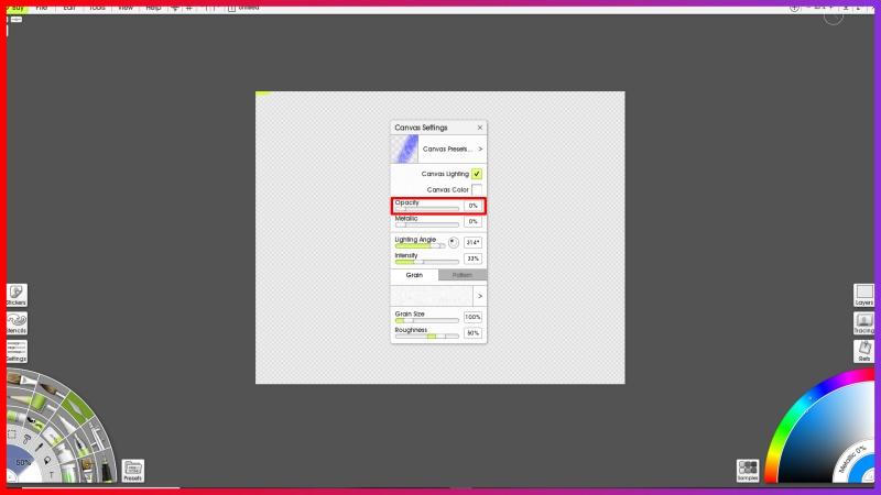 Set the opacity slider to 0%.